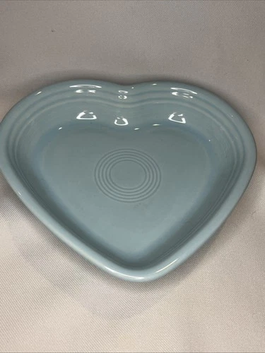 Fiesta Medium 7.5" Heart Shape Bowl Sky Blue Fiestaware Serving Dish Plate Decor