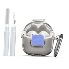 Upgrade Secure Lock for JBL Tune Flex 2 Case Cover with Cleaner kit, Clear Grey