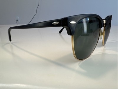RAY BAN RB3016F 901/58 CLUBMASTER 55MM BLACK/GREEN #805 | eBay