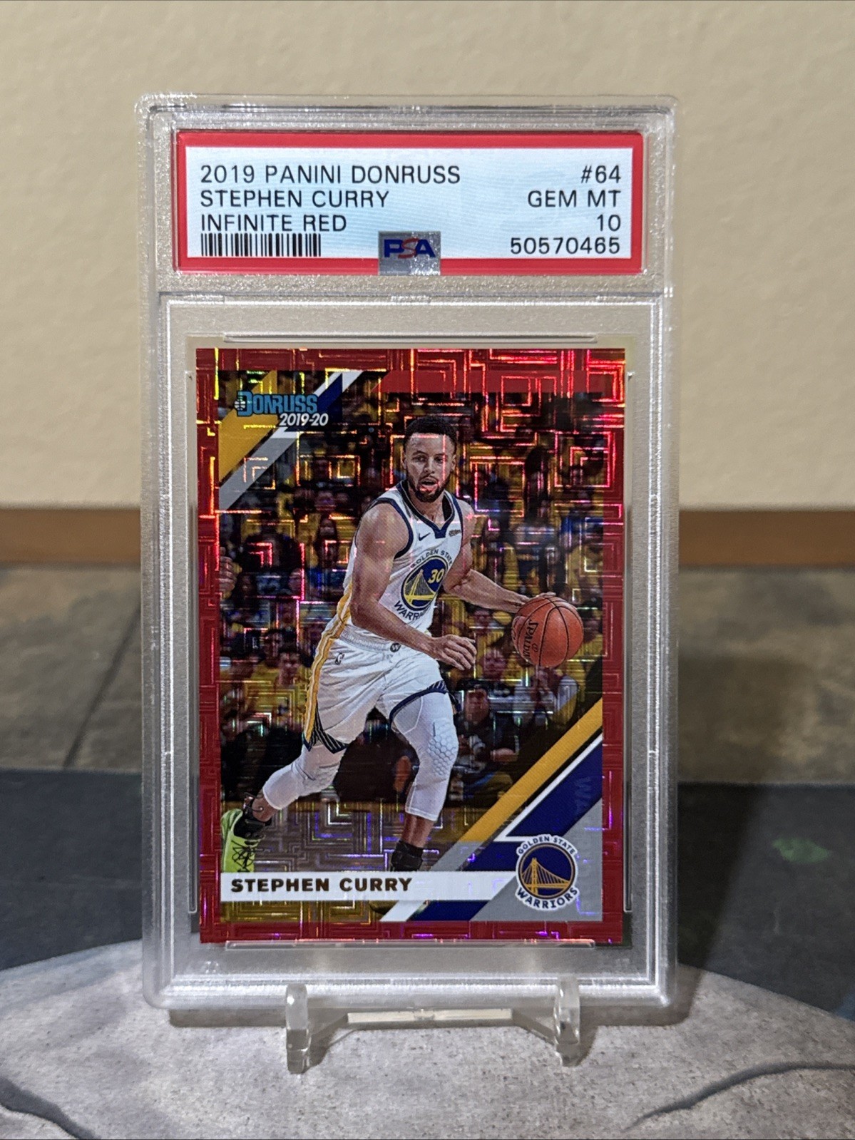 2019 Donruss Stephen Curry #64 Infinite Red /99 GEM MINT PSA 10 SP