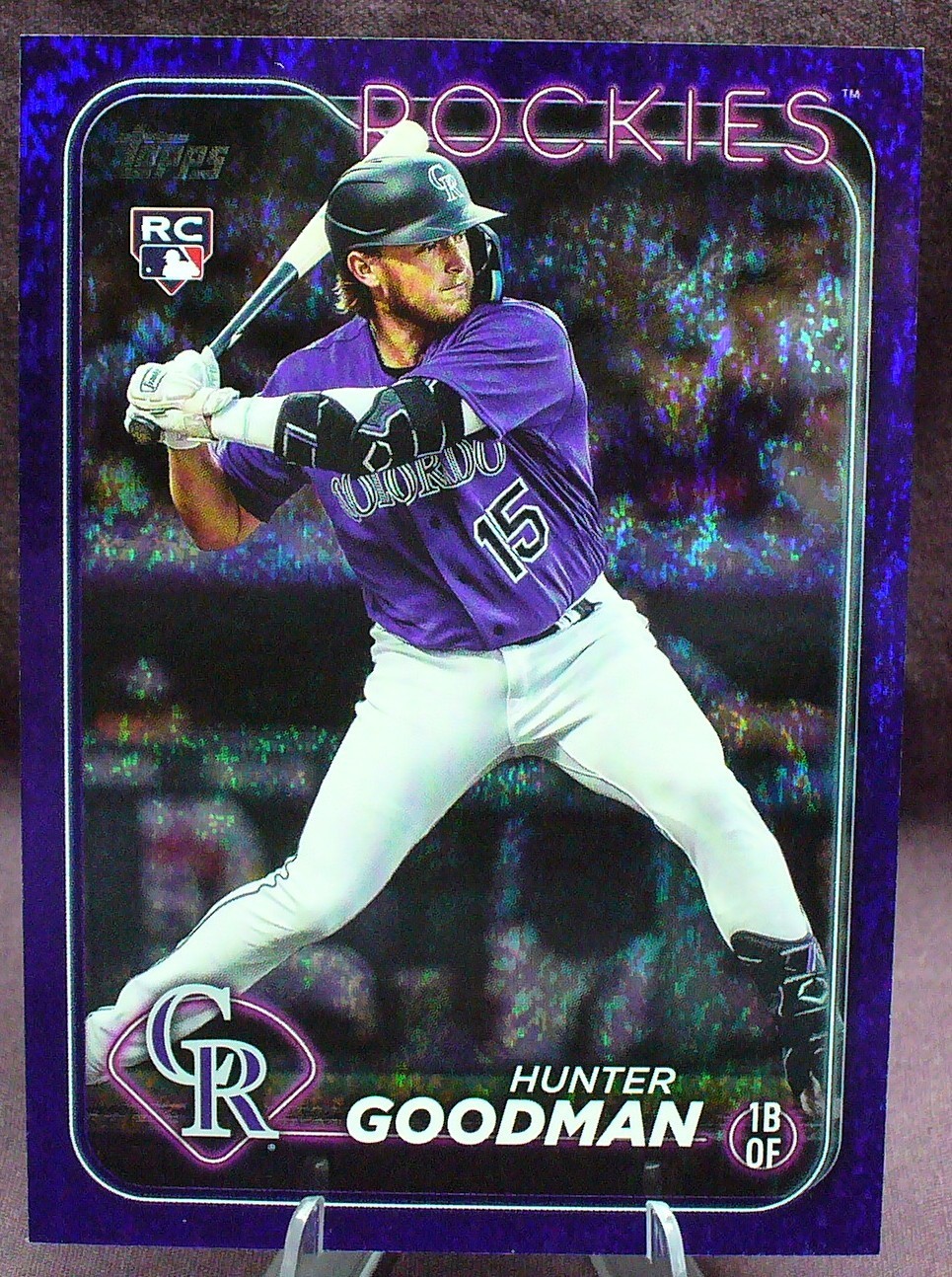 HUNTER GOODMAN 2024 Topps #432  (RC)(#'d) /799 Purple Foil