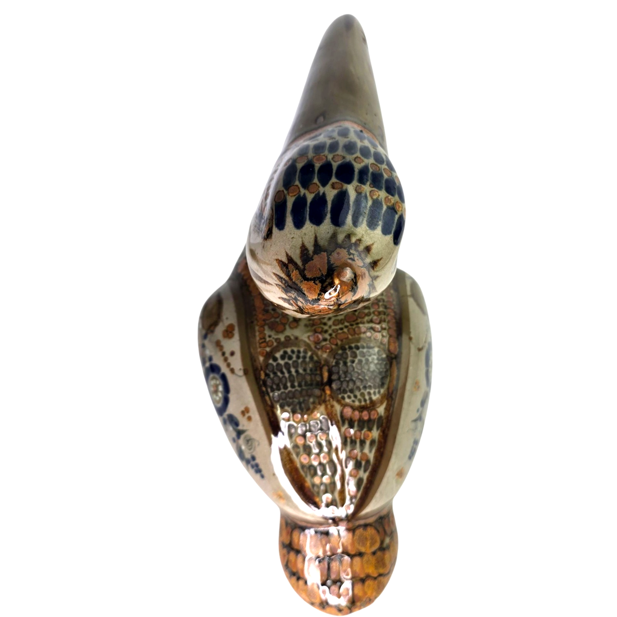 Vintage Large Mexico Tonala Pottery Pelican Bird Unique Midcentury