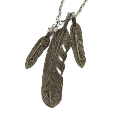 アクセサリー Tady &King Feather Necklace Rank A Tady King Silver Feather Pendant - Native Feather | 日本のGoro's専門店