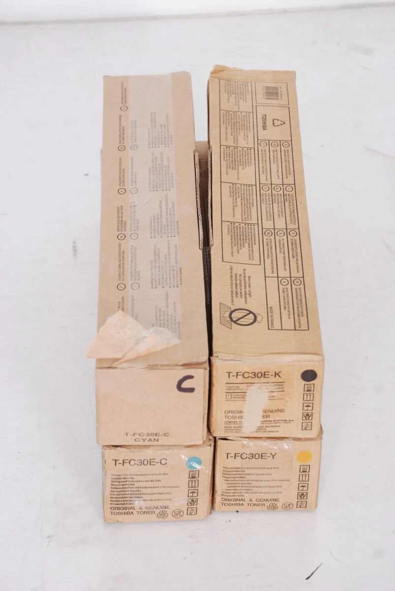 Lot 3 Toners Toshiba T-FC50E Originaux - Cyan, Magenta, Jaune - Ouverts Jamais Utilisés