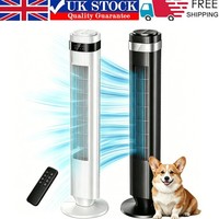 Auto Tower Fan Quiet Standing Fan Bladeless Oscillating with Remote & Timer -NEW