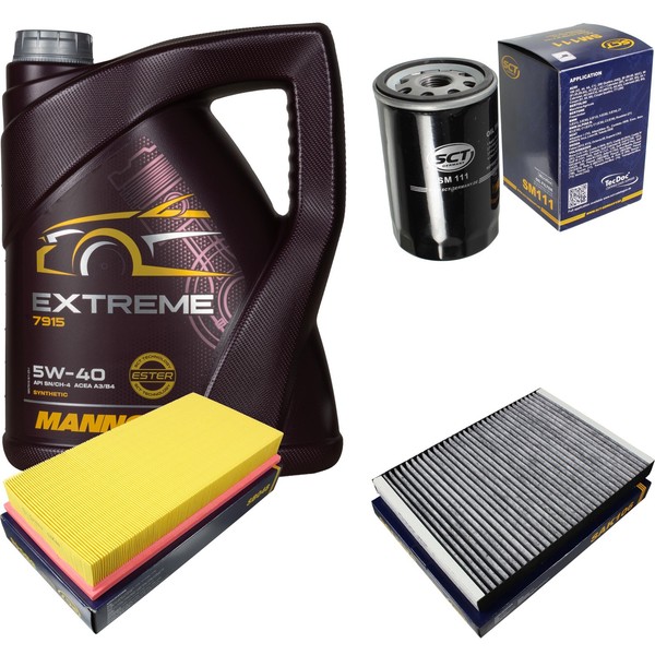Inspektionspaket 5L Mannol 5W-40 FüR Audi A3 1.6 1.8 TT Skoda Octavia I Combi-image