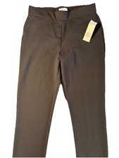 Calvin Klein Women  s Dress Pants Jet Black Size 10 NWT Slim Stretch