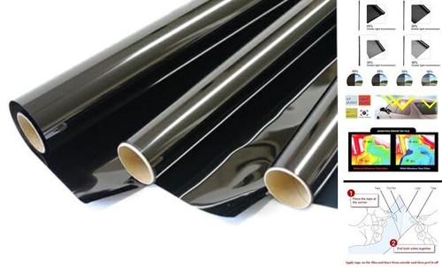Mkbrother Car Window Tint Film Roll - 5% VLT, 36" X 15 Ft, UV & Heat Blocking, Scratch Resistant
