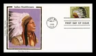 DR JIM STAMPS US COVER CHEYENNE INDIAN HEADDRESSES FDC COLORANO SILK CACHET