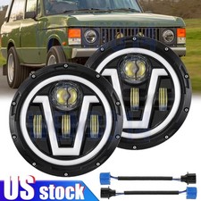For Nissan Patrol Y60 7 Inch Round Led Headlight 12v High Low Beam Super Bright