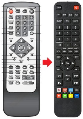 Fernbedienung geeignet für HITEKER XDV910