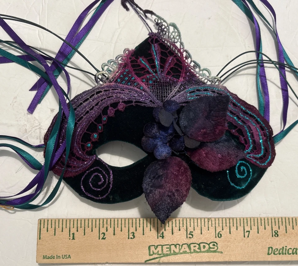 2 бархатные маски от Judith Rauchfuss Carnival Cirque Du Soleil Mardi Gras - Изображение 2 из 4