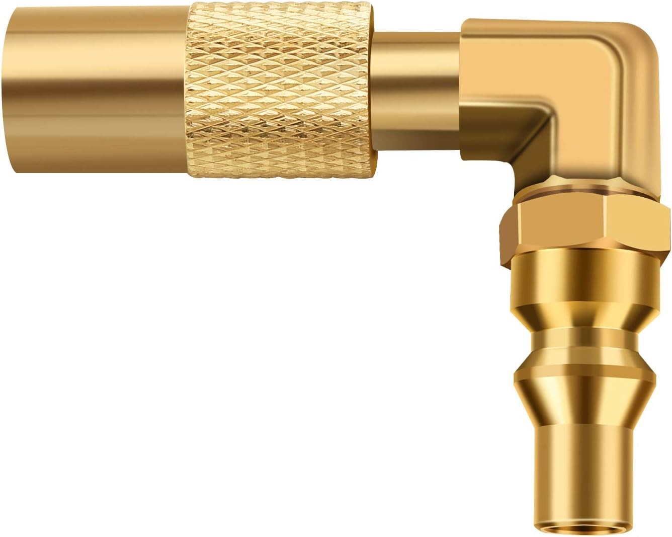 WADEO Low Pressure 1/4 inch RV Quick Connect Elbow Adapter Fitting for... 