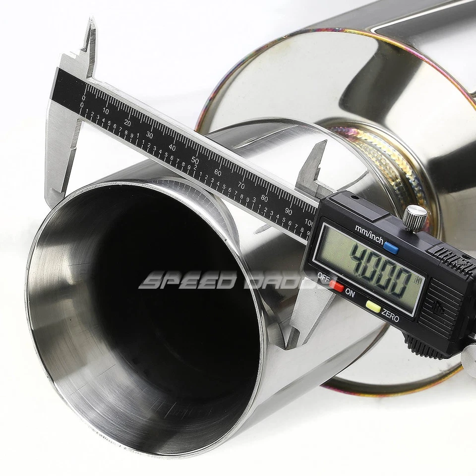 FOR 92-00 HONDA CIVIC 2-DOOR/4-DOOR 4" ROLLED MUFFLER TIP CATBACK EXHAUST SYSTEM - Image 4 of 4