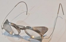Antique Wire Mesh Safety Goggles Marked Fits-U Protector Steampunk