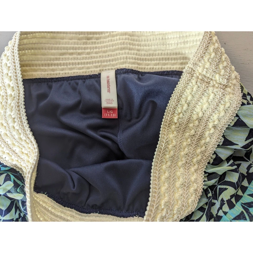 No Boundaries Skirt Womens Size L/G 11-13 Tribal Diamond Blue Boho A-Line Beachy - Image 4 of 4