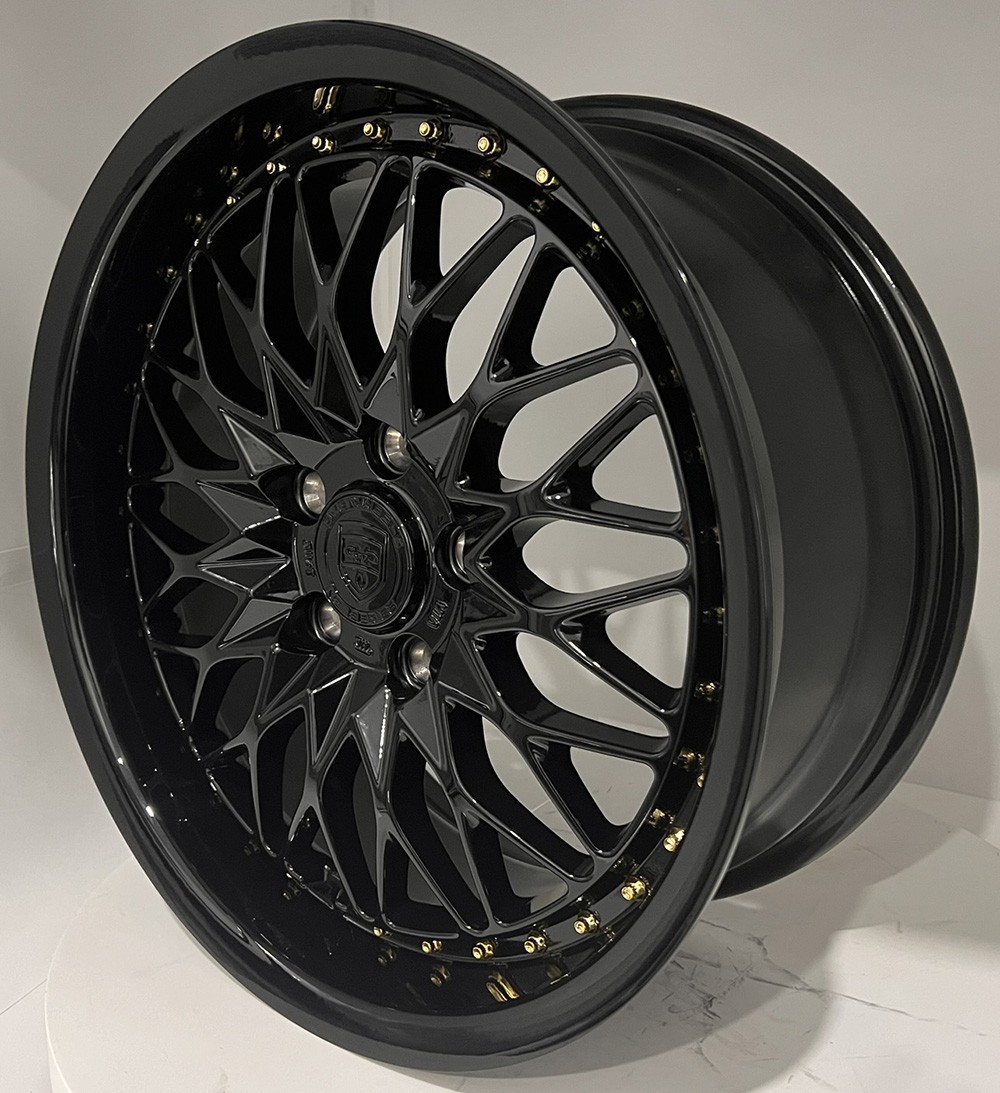 NS5 19 inch Black Gold Rim fits MASERATI COUPE 4200 2002 - 2006
