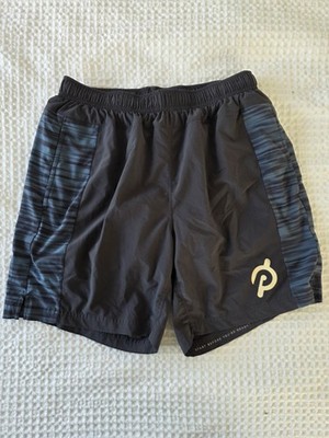 Fourlaps x Peloton Men's Athletic Shorts Navy/Blue M Drawstring Elastic Waist