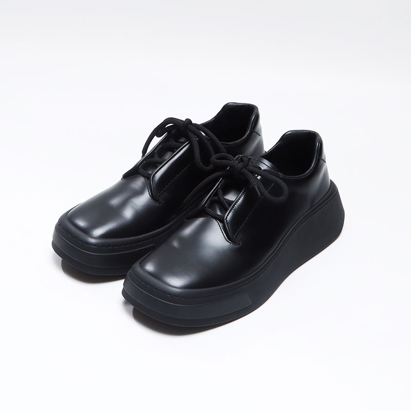 SAOLA Scarpe derby PRADA 21AW in pelle spazzolata con suola plateau 2EG312 nere taglia:5 5 9...