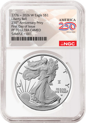 2026 W 250th Anniversary Proof Silver Eagle NGC PF 70 UC, FDOI 250