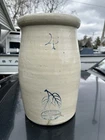 Antique Red Wing 4 gallon Birch Leaf Stoneware Crock Churn