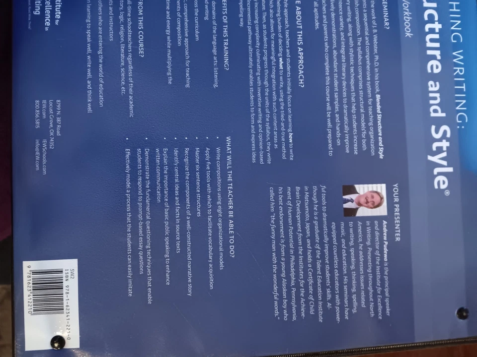 Teaching Writing: Structure and Style..., Andrew Pudewa - Image 3 of 3