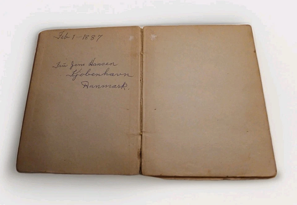 Antique Booklet R. A. Ploetz Handbook Of English 1887 Signed Danish As Is RARE   - Image 2 of 4