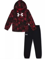 Under Armour Little Boy's 2-Pc. Printed Full-Zip Hoodie & Solid Joggers Set, 5