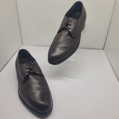 Florsheim Mens Brown Pebbled Leather Moc Toe Shoes Oxford  display picture 2