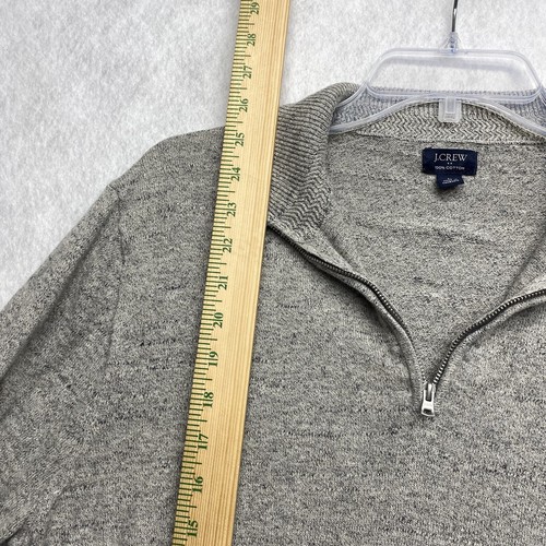 J Crew Sportsman Sweater Mens Large Gray 1/4 Zip Cotton Long Sleeve Casual - Picture 11 of 15