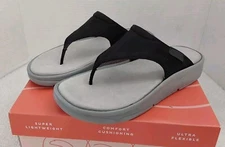 Easy Spirit Serift2 Sandals Women's Size 8M Black Comfort Summer Vacation 