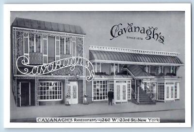c1950 New York City New York Postcard Cavanagh's Steak Chops Seafood Restaurant