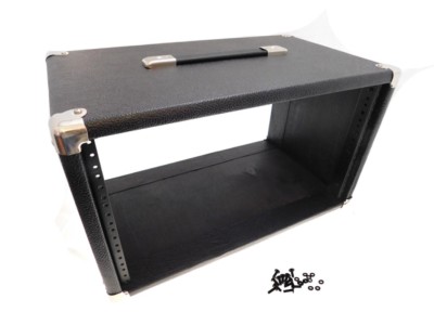 PROCRAFT 6U 12'' Deep Rack Case in Black Tolex Wrap - Top Handle w/ Rack Screws