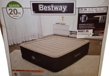 Bestway Maroon 20 Inch Queen Air Mattress with Built-in Pump