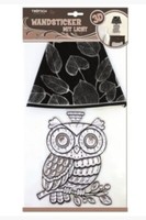 3D Wandtattoo Eule Wandaufkleber Wandsticker Sticker Deko Mit Licht. Neu Ovp