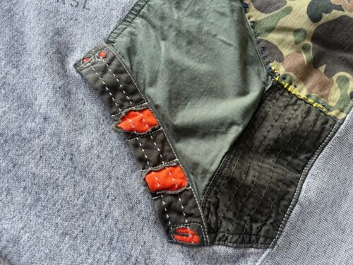 POLO RALPH LAUREN EXPEDITION VOYAGER CAMO PATCHWORK HOODIE MENS MEDIUM EXCELLENT - Picture 8 of 13