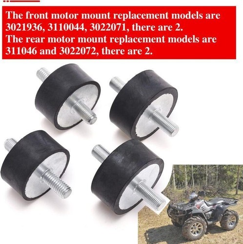 4pcs Front&Rear Engine Rubber Motor Isolator Mount Kit for Polaris Sportsman 335 - Picture 2 of 9