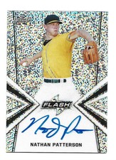 Nathan Patterson AUTOGRAPH Oakland Athletics 2019 Leaf Flash AUTO Baseball Card 