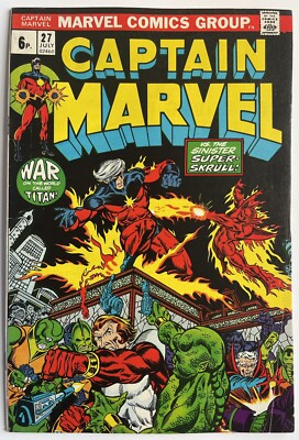 Captain Marvel #27 (1973) 1st Full Appearance of Eros & Death 3rd Thanos