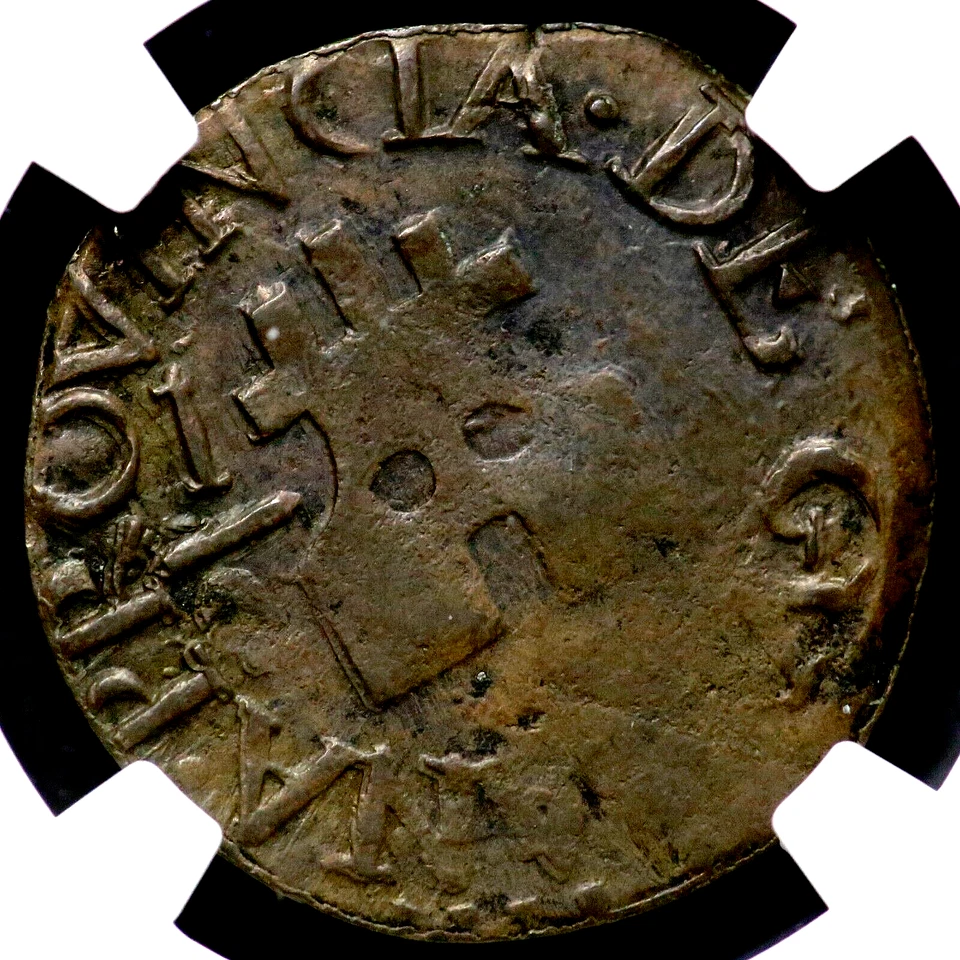 1814 1/2R Venezuela (Guayana) 1/2 Real Coin - NGC AU 50 BN - Small Flan CC499 - Image 4 of 4