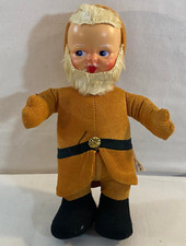 Vintage 11" Gund Rubber Face Santa Original Wind Up Tan Corduroy Outfit