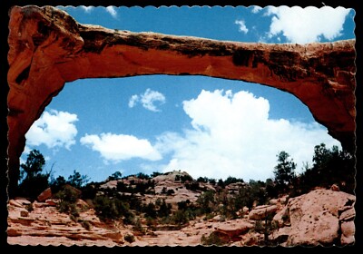 Postcard Owachomo Bridge, Stone Bridge, Nat Bridges Nat Monument, UT UNP