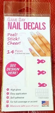 Find The Cure PINK Nail Art Decals Peel-N-Stick Any Occassion Sports Party 14pcs