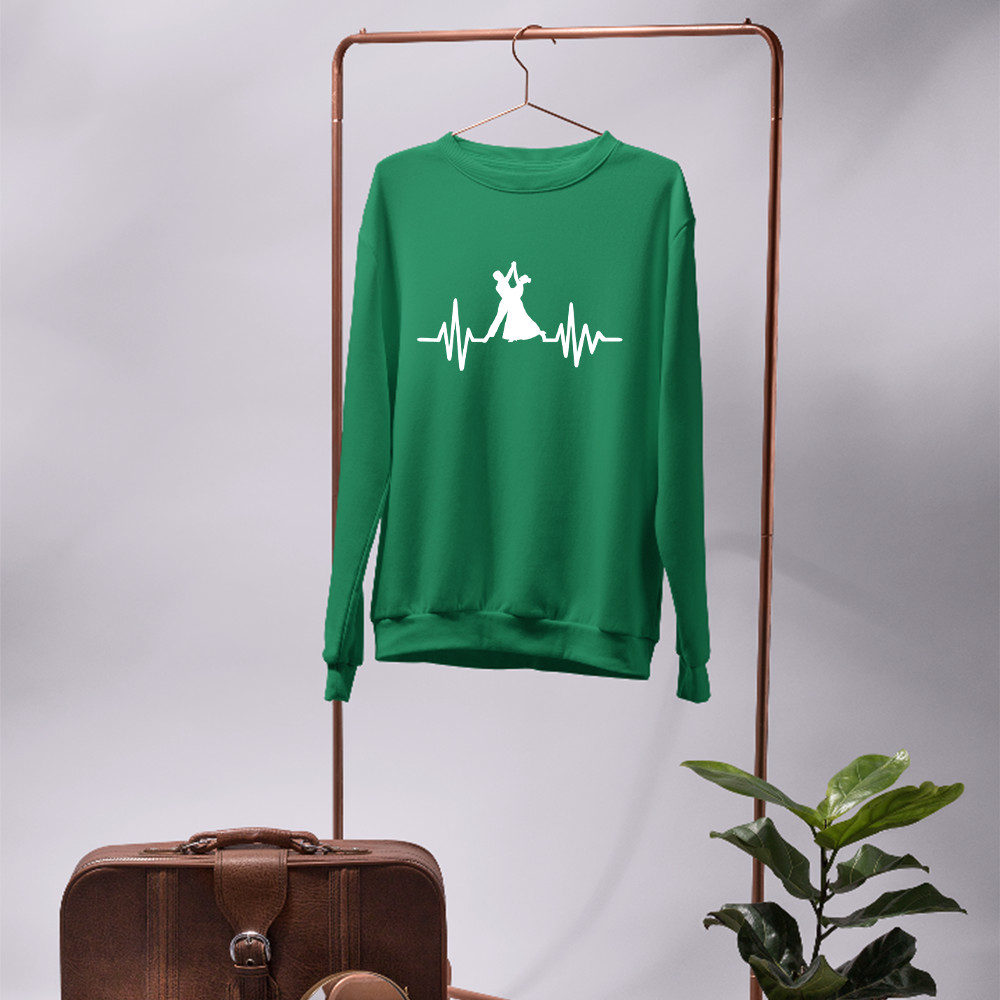 Danza Corazón Beat Sudadera Pulse Línea Vida Club Salsa Bailarina Fiesta Regalos