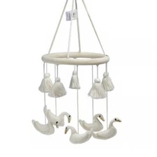 THE BABY TRUNK Swan Goose Duck Baby Mobile with Tassels ADORABLE 