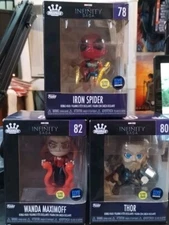 Funko Minis Marvel INFINITY SAGA **MINT** Five Below Exclusive (GITD) 78, 80, 82