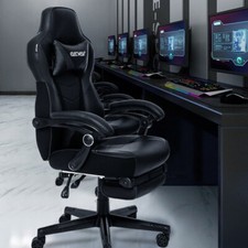 Office Gaming Chair Executive Racing Recliner Swivel Seat Massage Lumbar Cushion