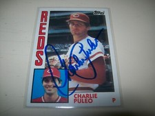 1984 TOPPS CHARLIE PULEO AUTOGRAPH SIGNED AUTO #273 CINCINNATI REDS