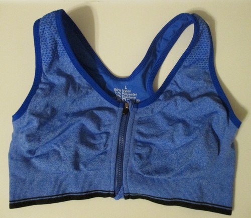 Lot of 3 Women's Front Zip Racer Back Sports Bras Yoga (Large) - Picture 17 of 43