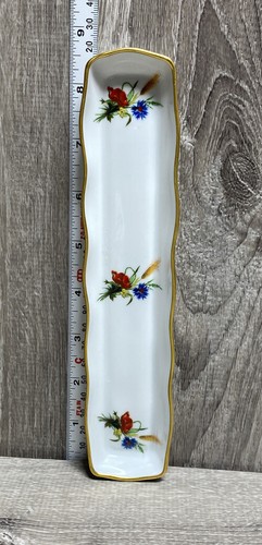 Plato de apio rectangular vintage Elite Limoges Frances flores - Imagen 2 de 4